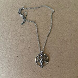 Sterling silver baphomet necklace